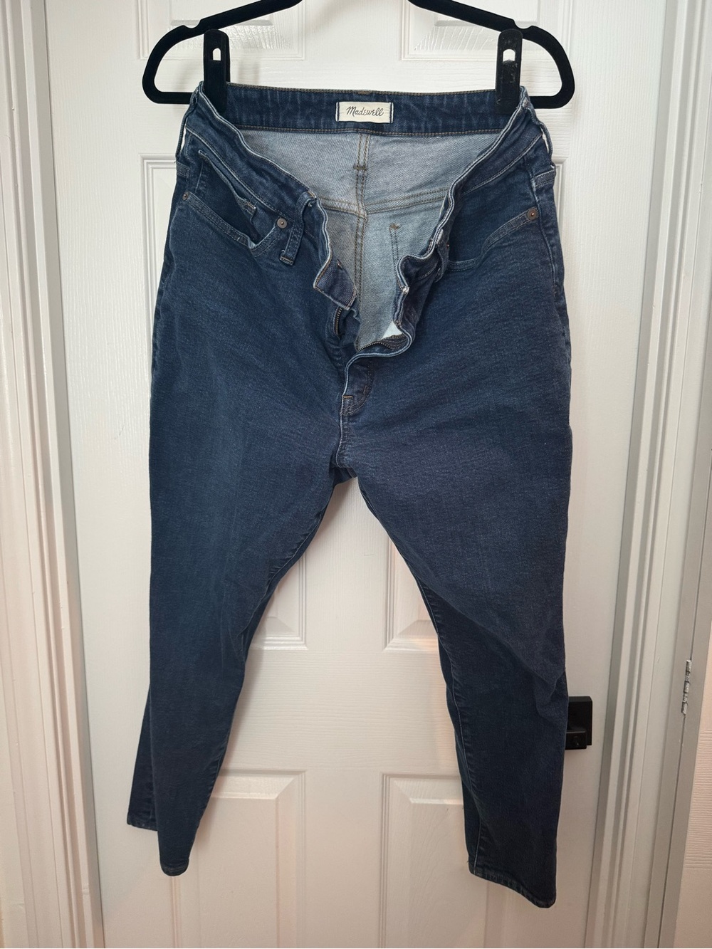 Madewell Women’s Curvy High-Rise Skinny Jeans in Navy Blue Denim